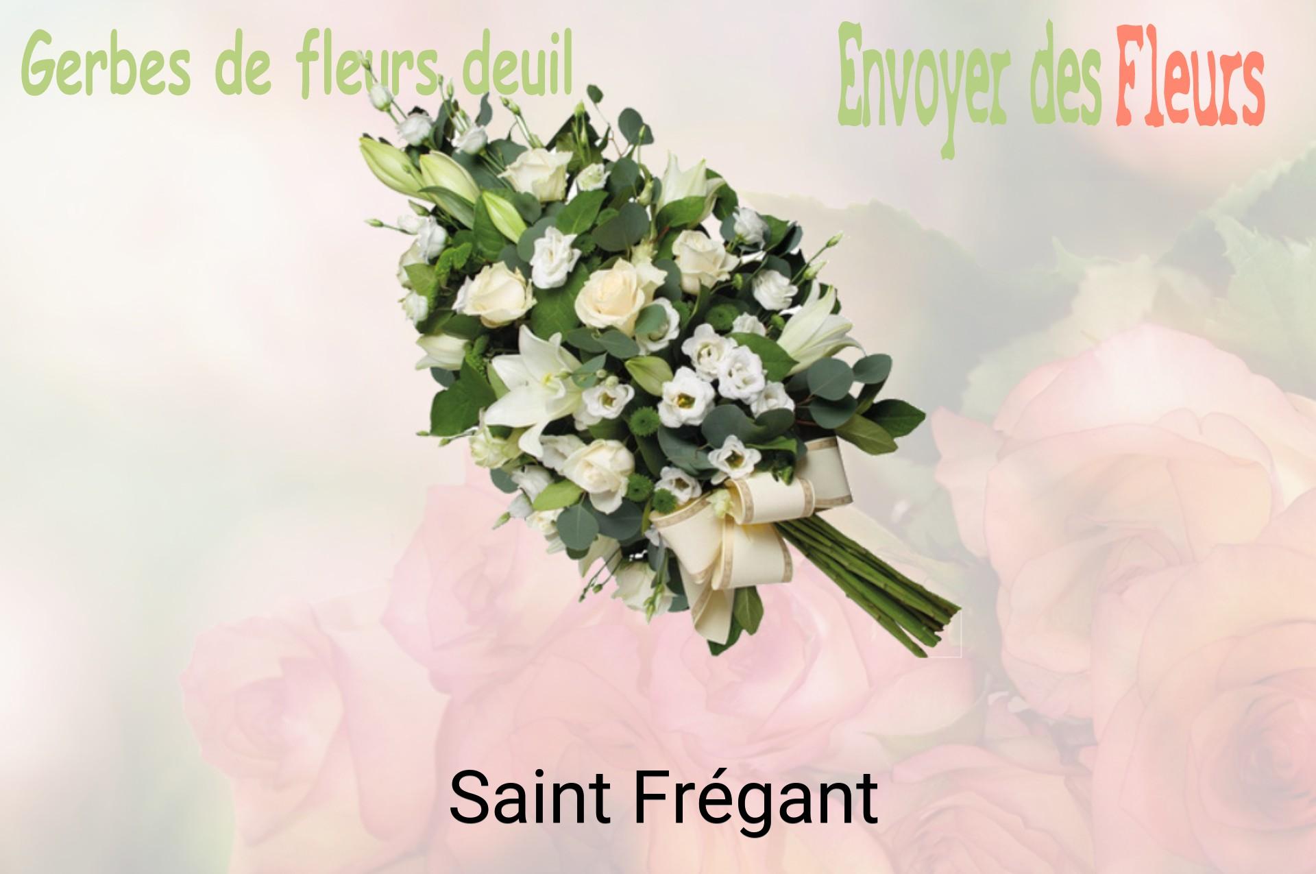Gerbe de fleurs de deuil livrée à Saint-Frégant
